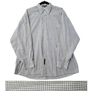 Tommy Hilfiger Vintage Men 1997 Long Sleeve Button Down Shirt GrassGreen 17.5 XL